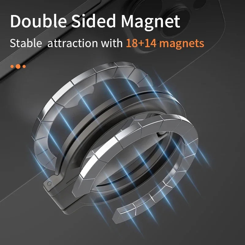 Foldable Double Sided Magnetic Phone Holder for Magsafe Gym Treadmill Folding Car Holder Magnetic Smartphone Stand