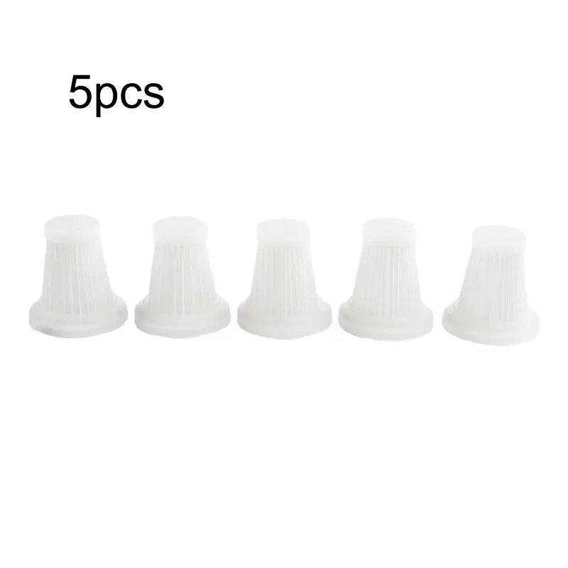 5Pcs Car Vacuum Cleaner Filter Wireless Handheld Dust Collector Washable Air Filter Cartridge Repeatable Applicability Interior