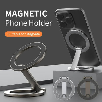 Foldable Double Sided Magnetic Phone Holder for Magsafe Gym Treadmill  Folding Car Holder Magnetic Smartphone Stand