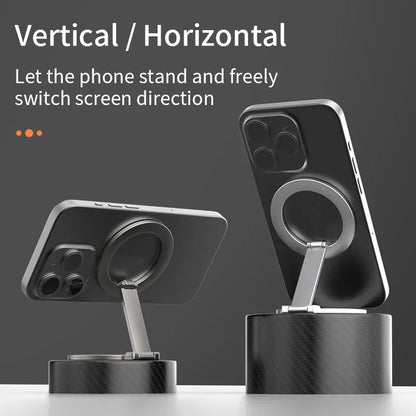 Foldable Double Sided Magnetic Phone Holder for Magsafe Gym Treadmill  Folding Car Holder Magnetic Smartphone Stand